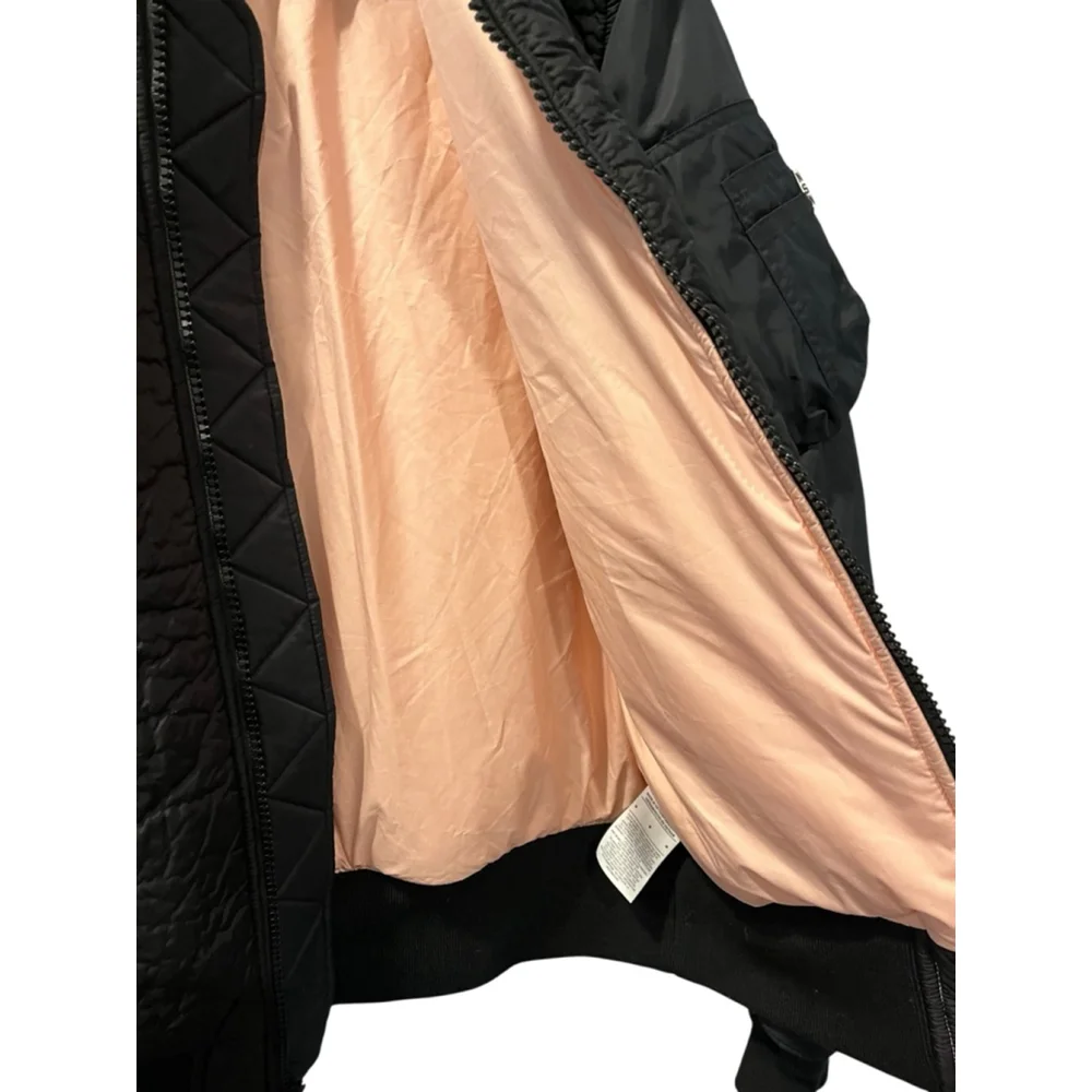 Nike NSW Black/Pink Bomber Jacket Men's Size Medium Full Zip Casual Pockets